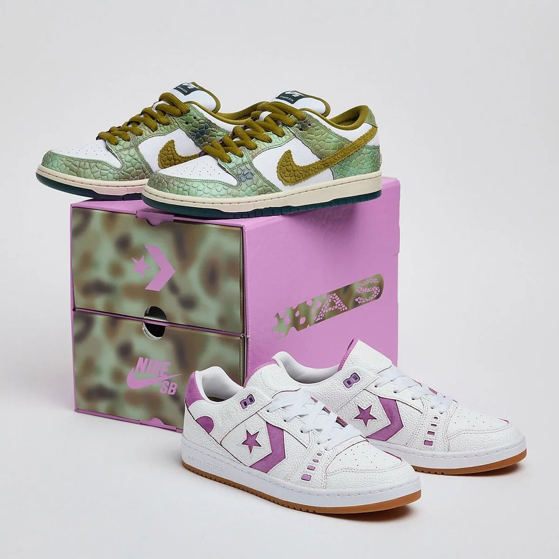 Alexis Sablene x Nike SB x Converse Chameleon Pack In store Raffle Rose Street Skateshop