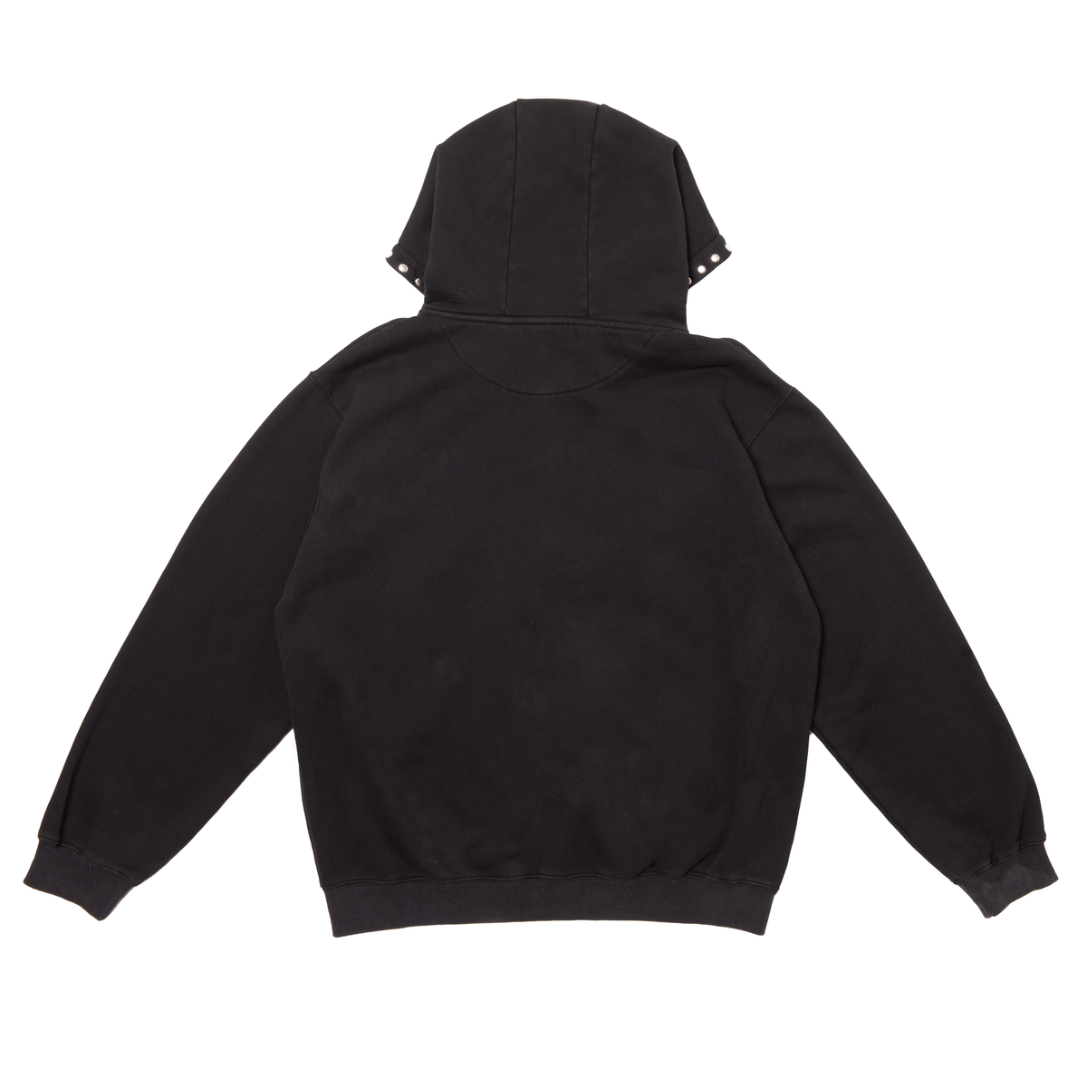 Hoddle Intarsia Script Zip Up Hood Black