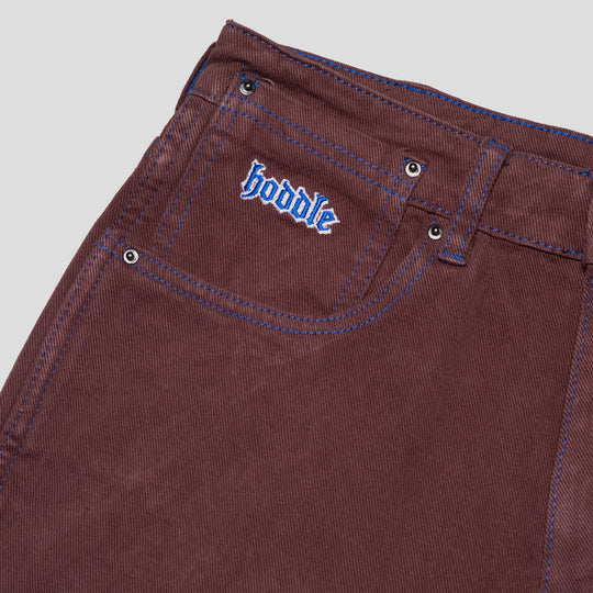 Hoddle 12o Denim Ranger Jean: Brown/Blue Stitch