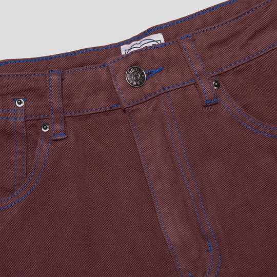 Hoddle 12o Denim Ranger Jean: Brown/Blue Stitch