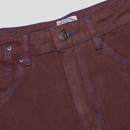 Hoddle 12o Denim Ranger Jean: Brown/Blue Stitch