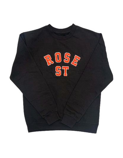 Rose Street Arc Logo Outline Crew: Black