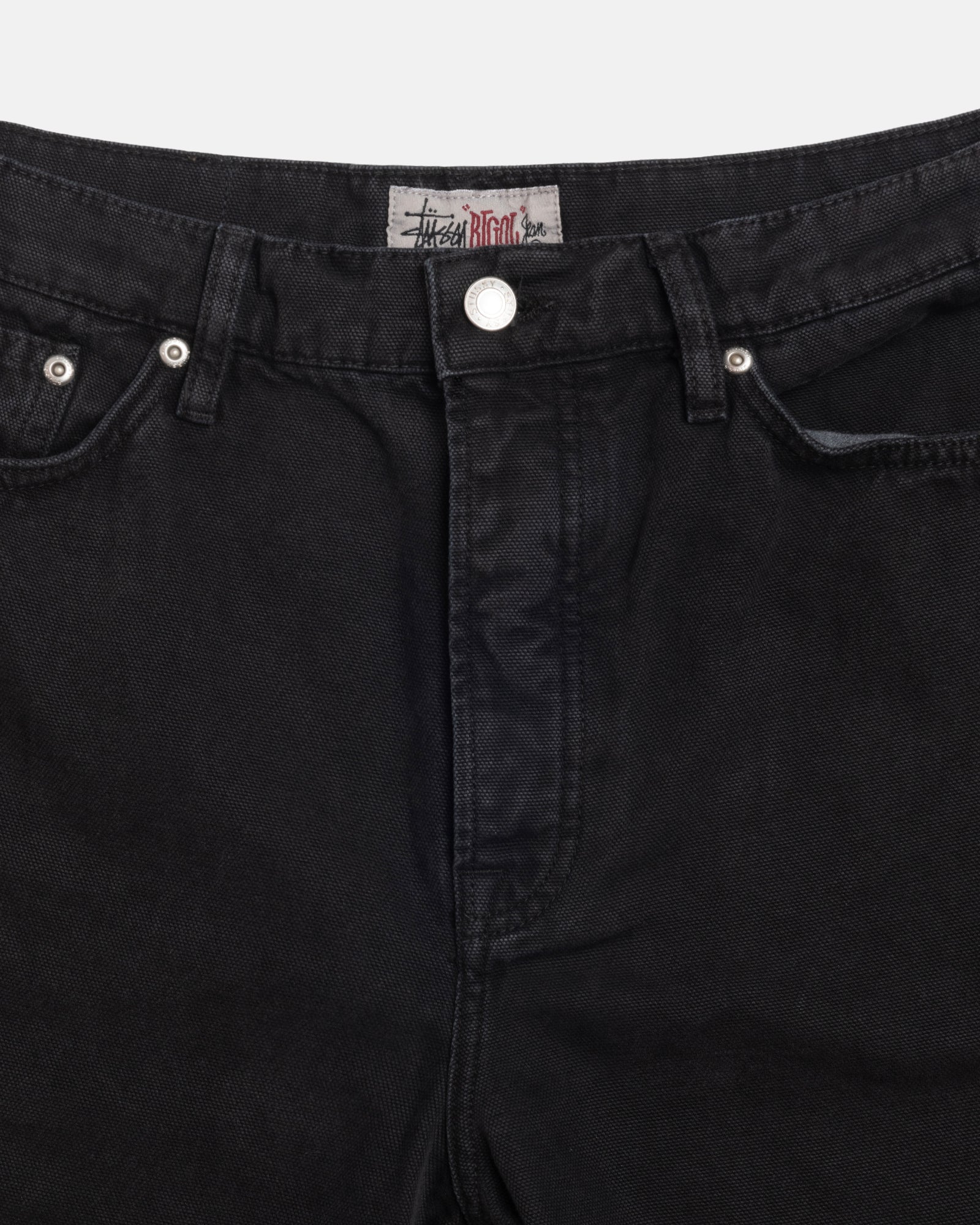 Stussy Big Ol Jeans Washed Canvas Black