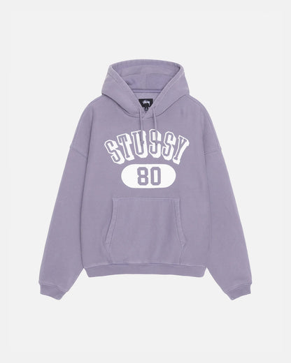 Stüssy 80 Relaxed Hoodie: Ash Purple