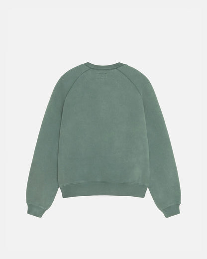 Stüssy Overlock Varsity Raglan Crew: Pine