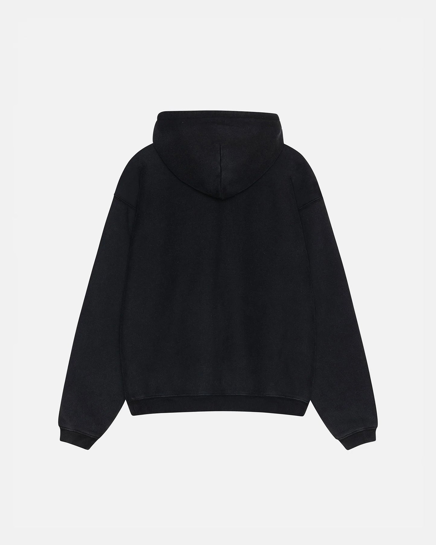 Stüssy Faded Graphic Zip Hoodie: Washed Black