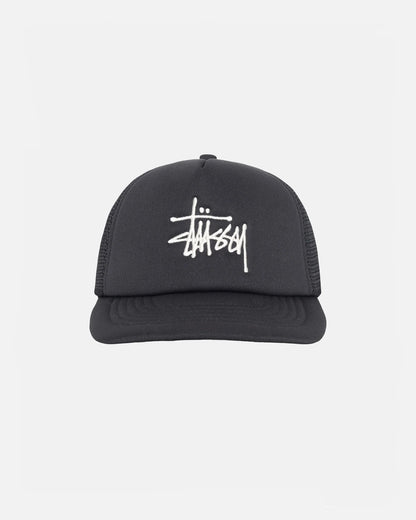 Stüssy Big Basic Trucker Cap: Black