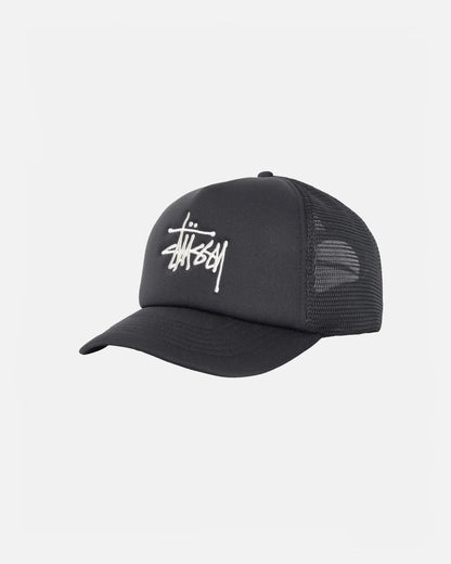 Stüssy Big Basic Trucker Cap: Black