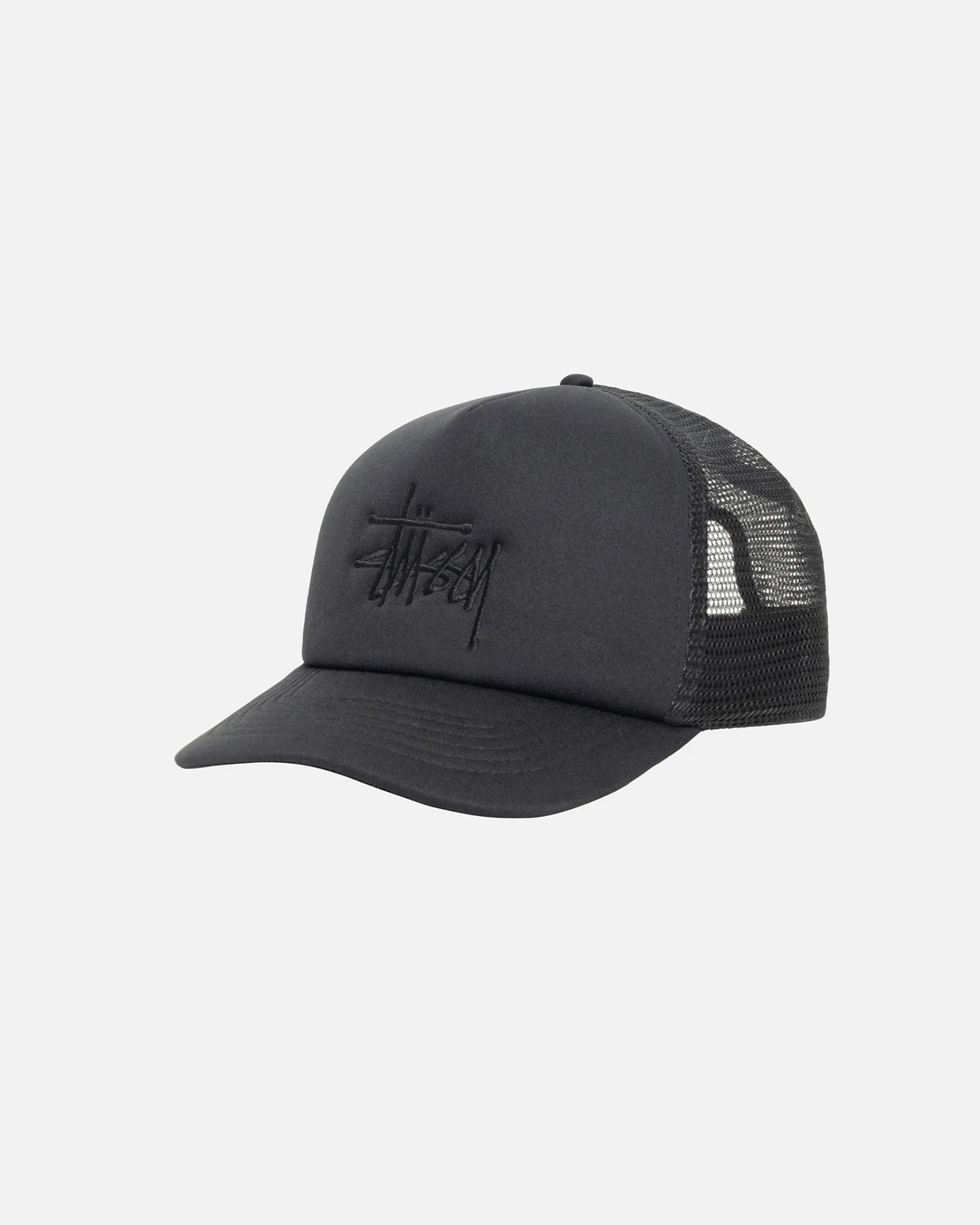 Stüssy Big Basic Trucker Cap: Shadow Black