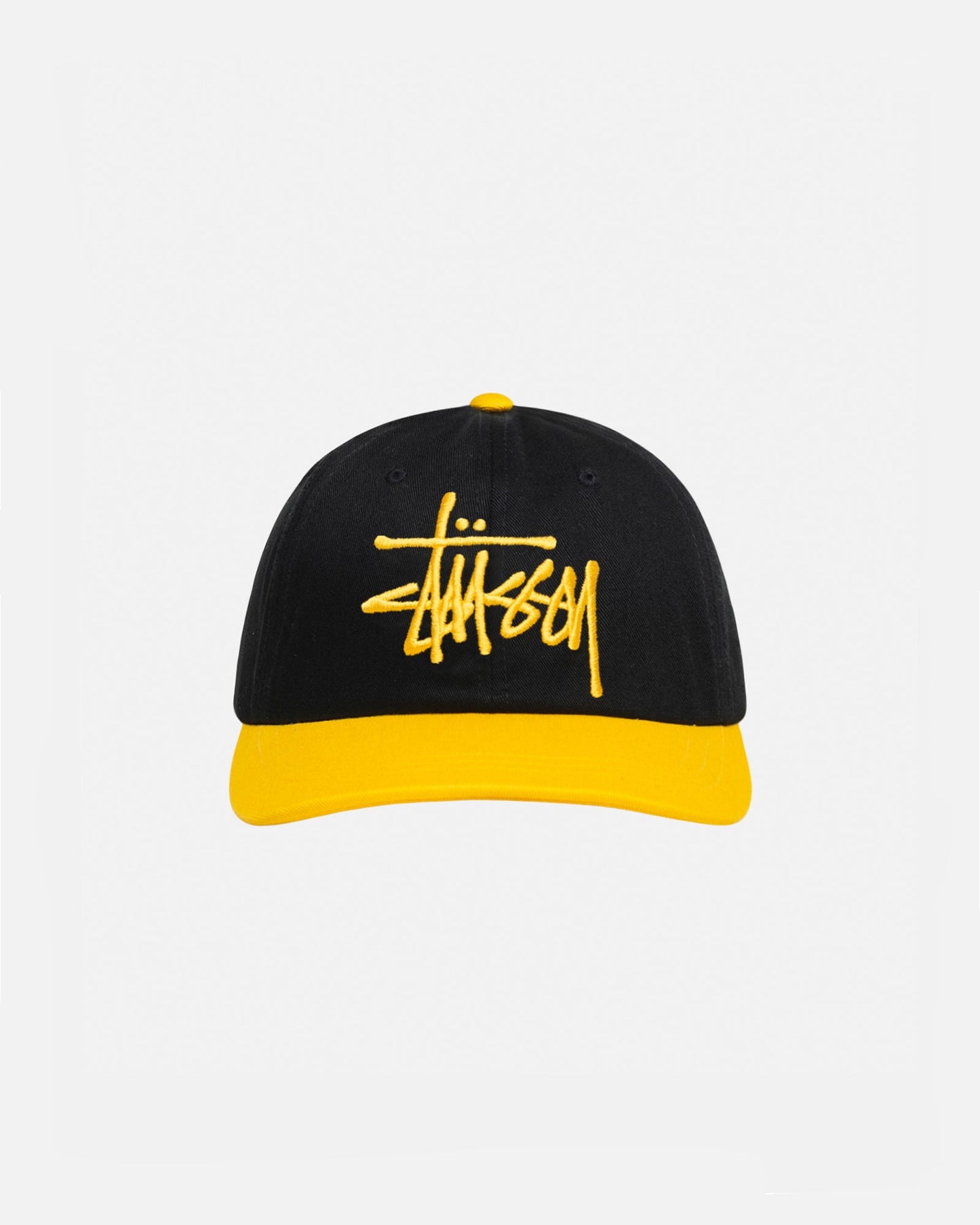 Stüssy Big Basic Vintage Cap: Black/Gold