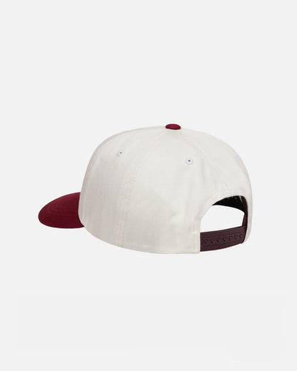 Stüssy Big Basic Vintage Cap: White/Wine