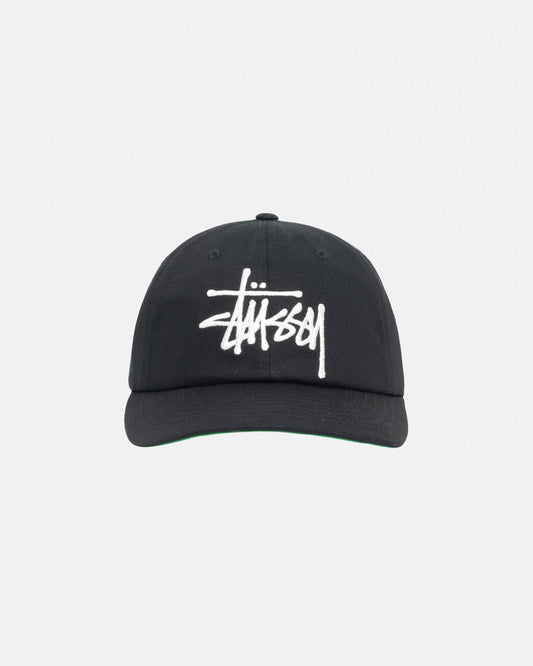 Stüssy Big Stock Mid Depth Cap: Black/White