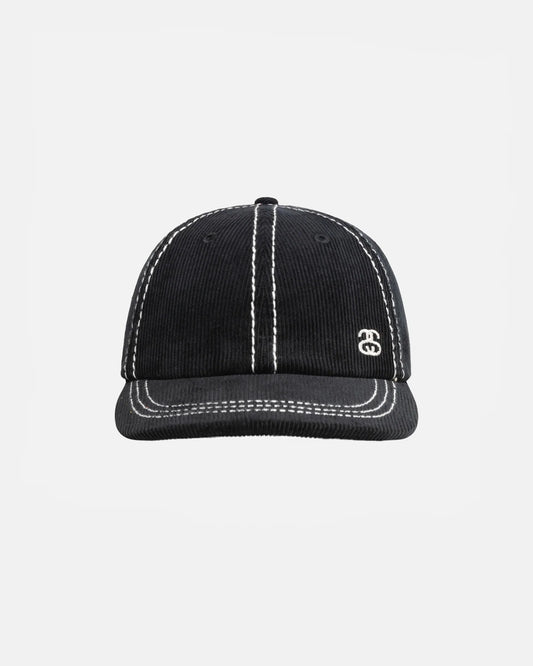 Stüssy Low Profile SS-Link Stitch Strapback Hat: Black