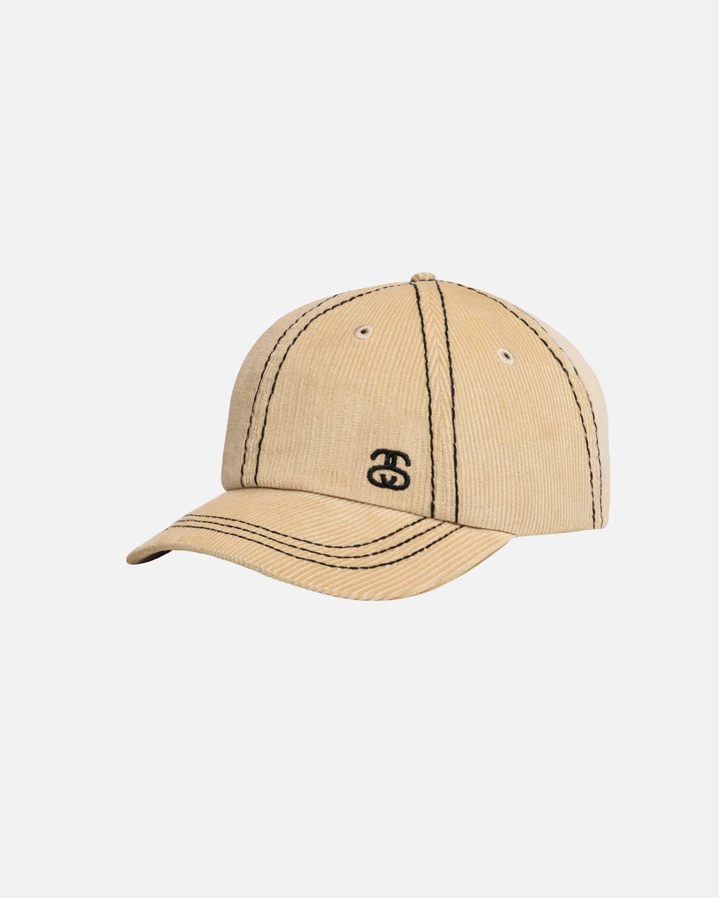 Stüssy Low Profile SS-Link Stitch Strapback Hat: Cream