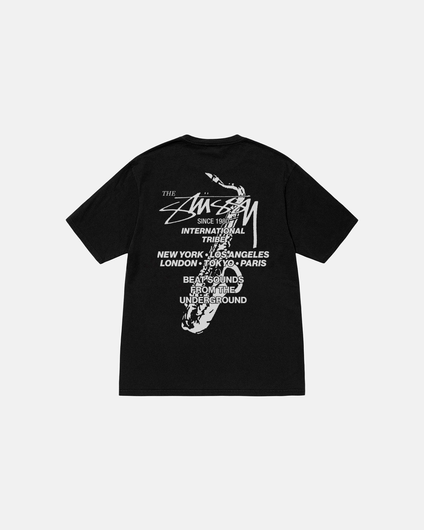 Stüssy Beat Sounds Pigment Dyed Tee: Black