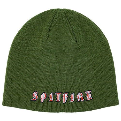 Spitfire Old E Skull Beanie Olive/Red