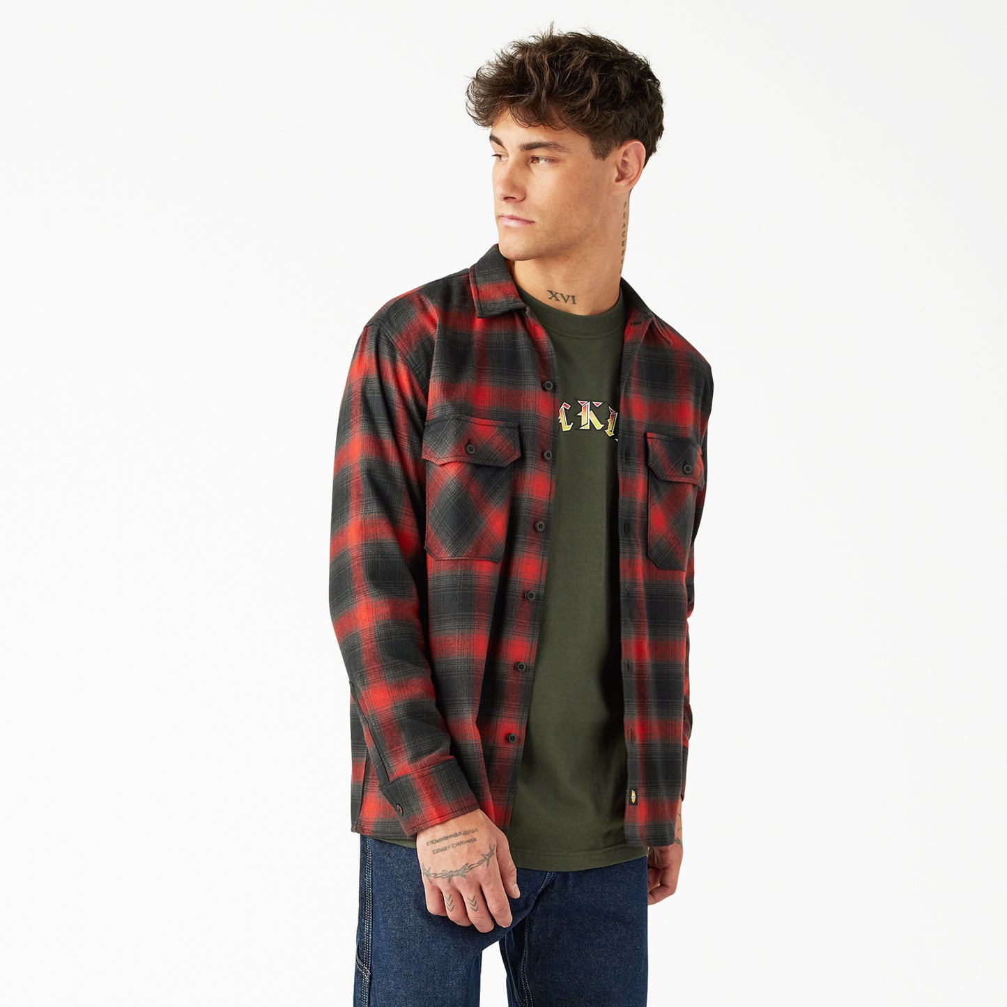 Dickies X Spitfire Woven Plaid Flannel Shirt