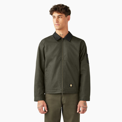 Dickies X Spitfire Quilt Lined Woven Twill Water Resistant Jacket Olive