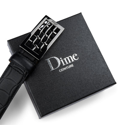 Dime Heavyweight Leather Belt: Black