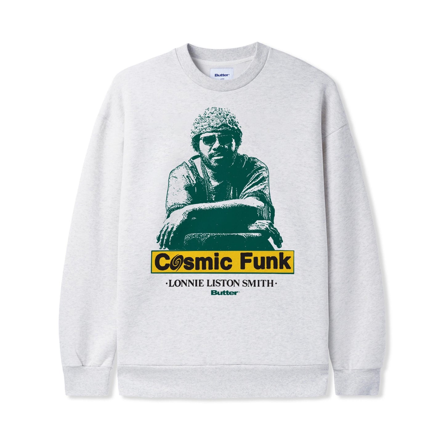 Butter Cosmic Funk Crewneck Sweatshirt Ash Grey