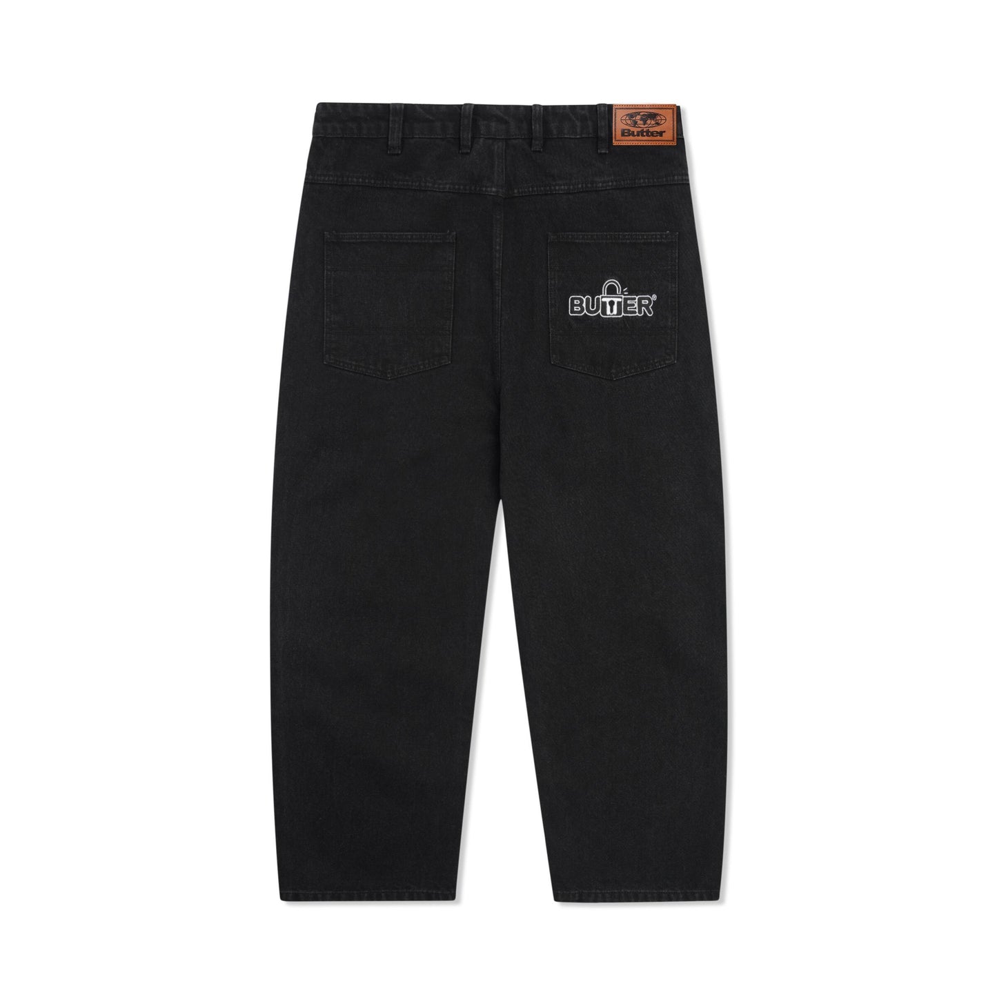 Butter Lock Baggy Denim Jeans: Flat Black