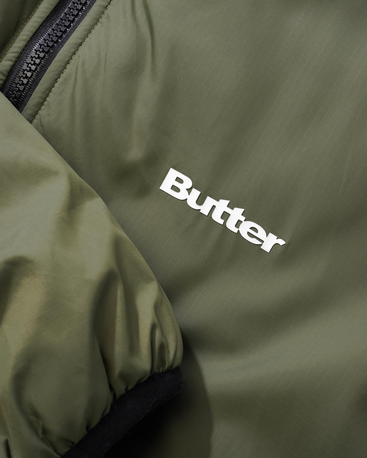 Butter Reversible Plaid Puffer Jacket Navy/Alpine