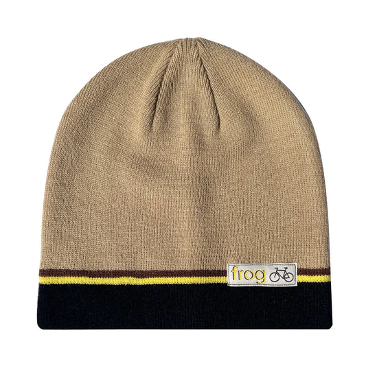 Frog Bicycle Beanie Beige