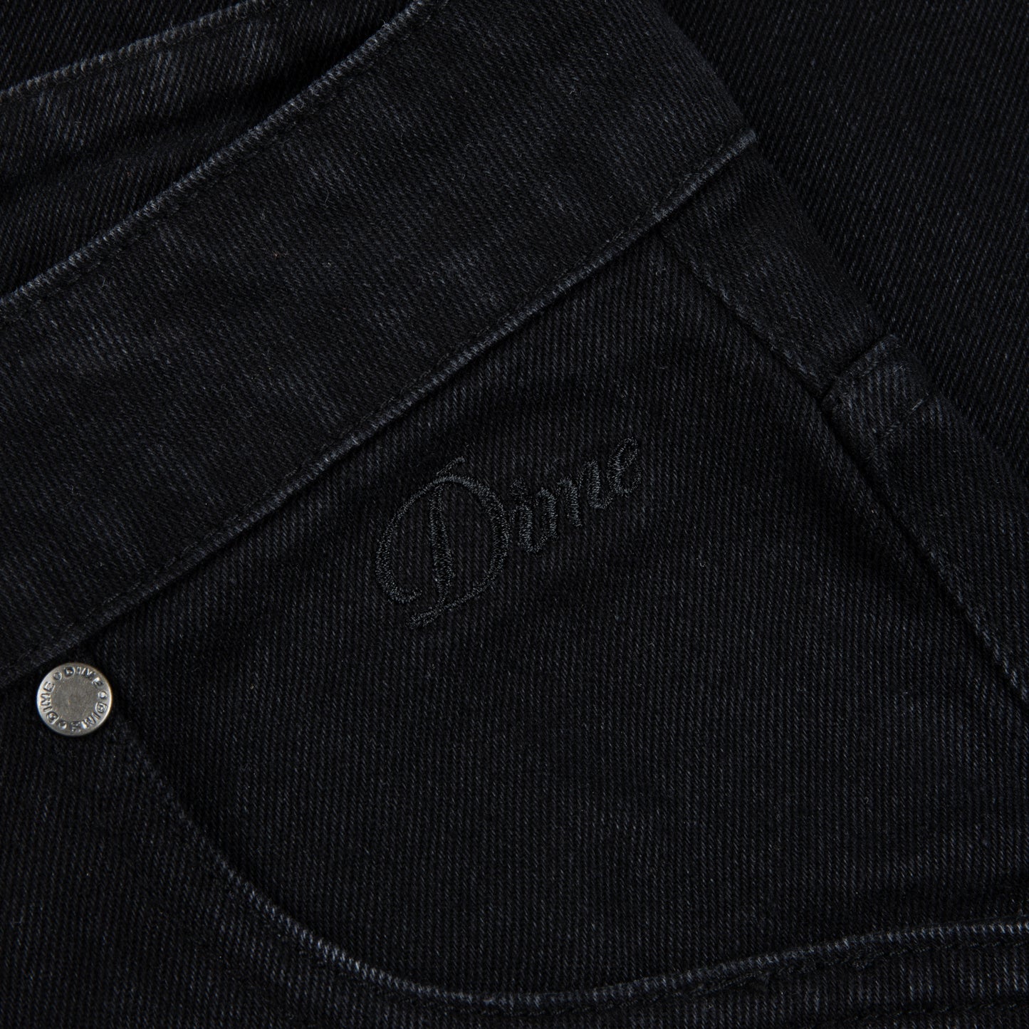 Dime Classic Relaxed Denim Pants: Black