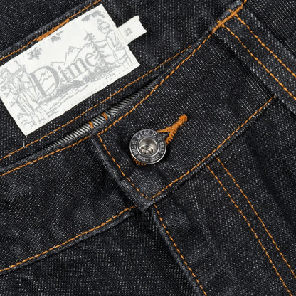 Dime Classic Relaxed Denim Pants: Black Washed