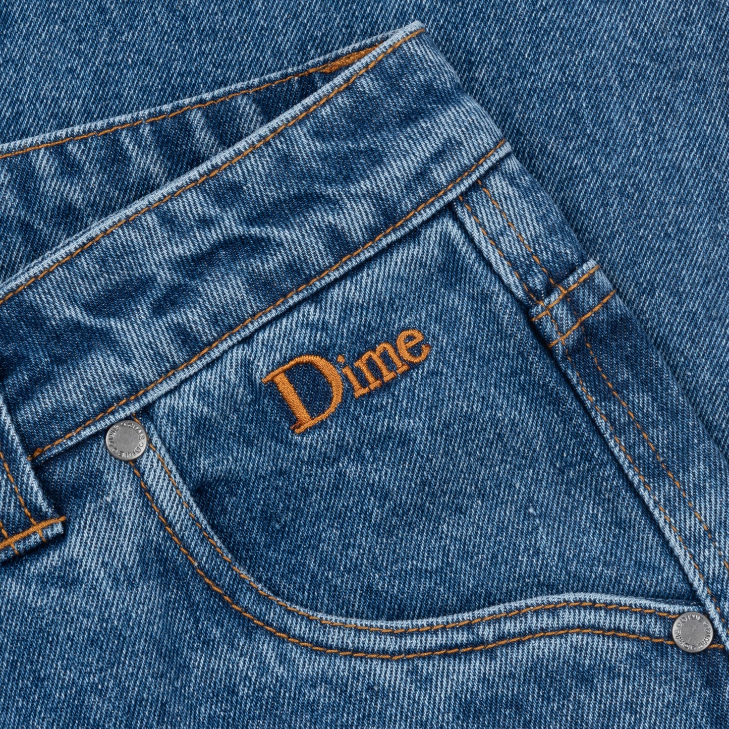 Dime Classic Relaxed Denim Pants: Indigo Washed