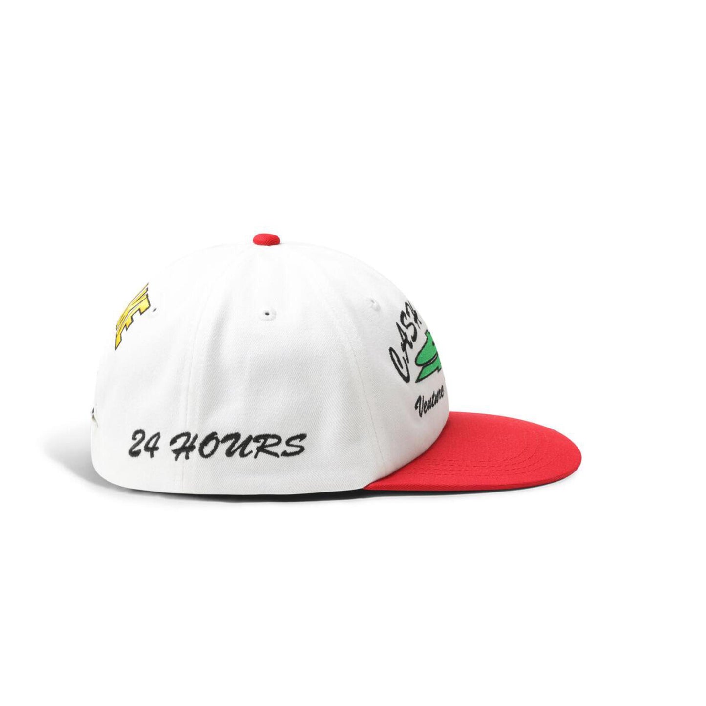 Cash Only Dollar Sign 6 Panel Hat White/Red
