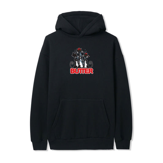 Butter Cats Pullover Hoodie: Black