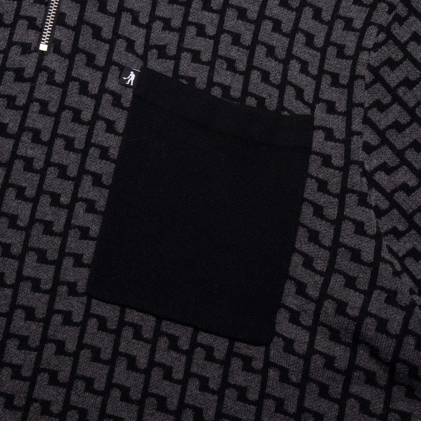 Pass-Port Drain Knit Short-sleeve Polo Black