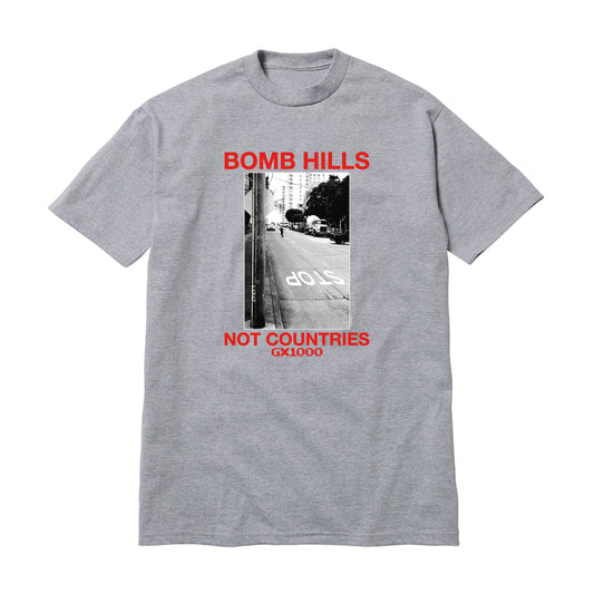GX1000 Bomb Hills Not Countries Tee Gray/Red
