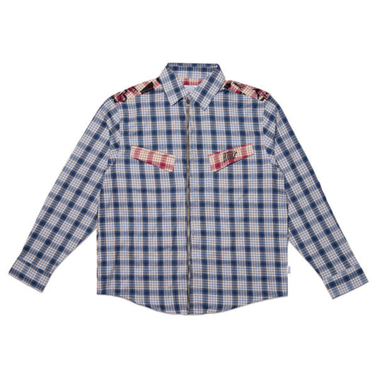 Hoddle Skyline Zip Up Flannel Shirt Multiplaid