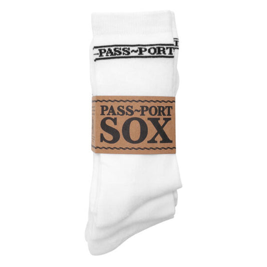 Pass-Port Hi Sox 3 Pack: White/White/White