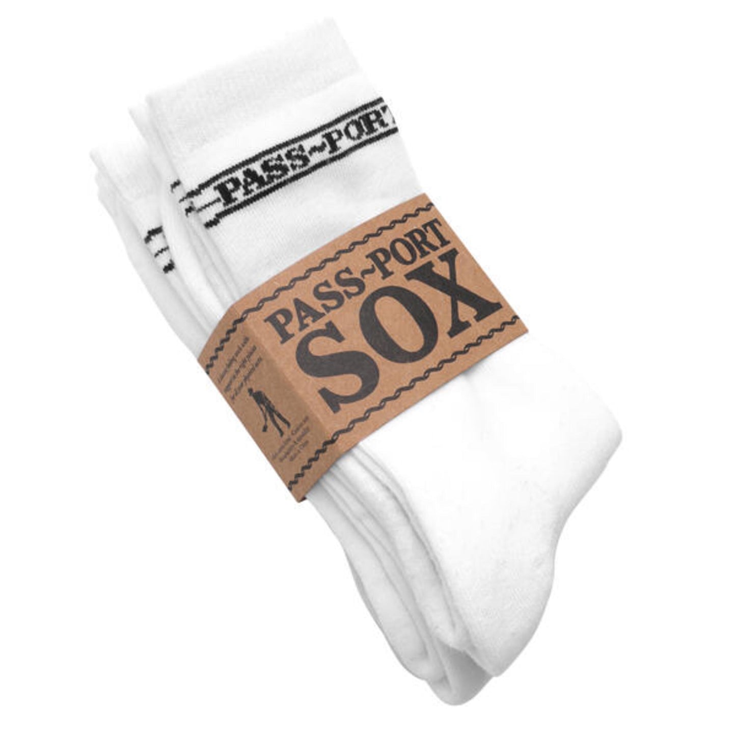 Pass-Port Hi Sox 3 Pack: White/White/White