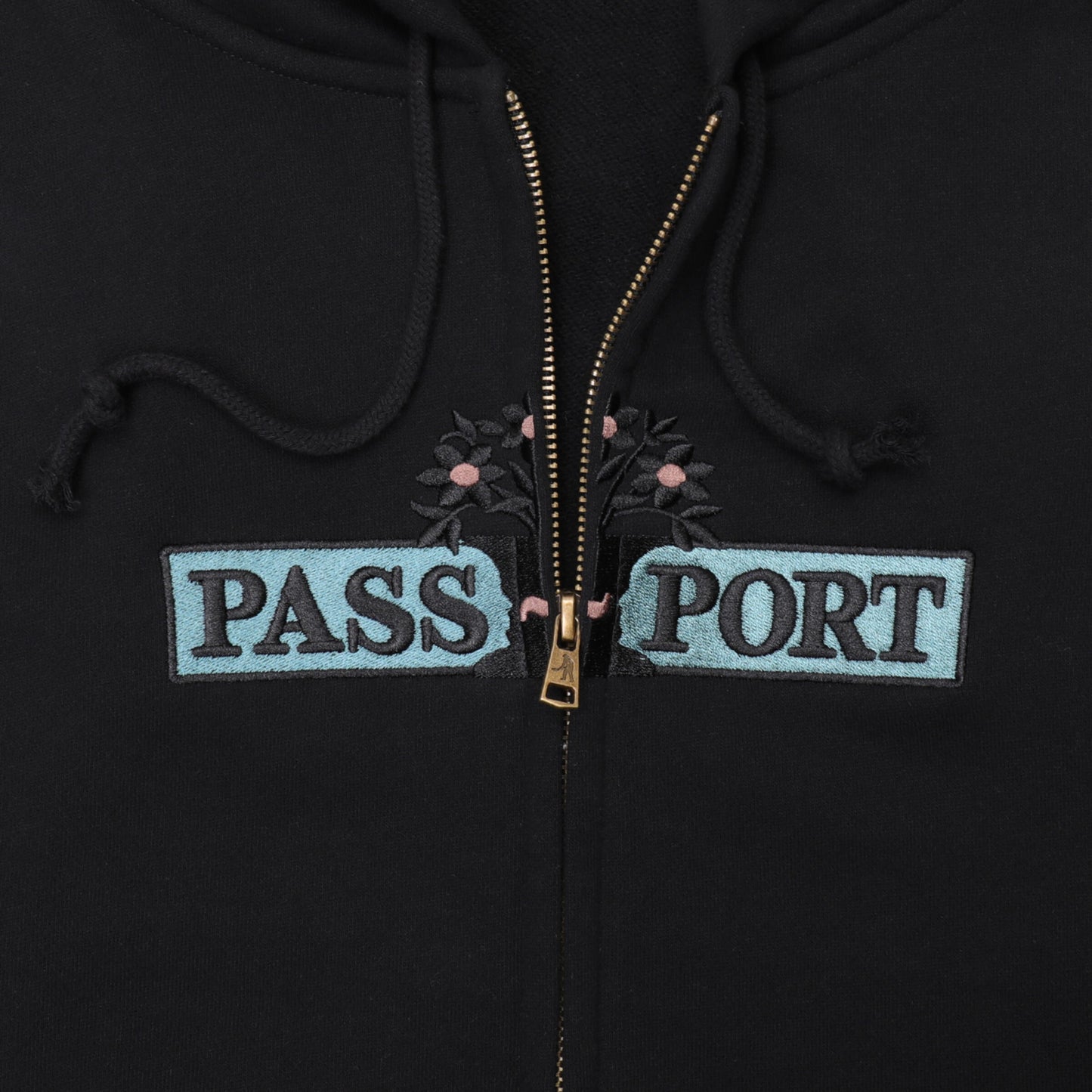 Pass-Port House Plant Organic Fleece Zip Hood Black