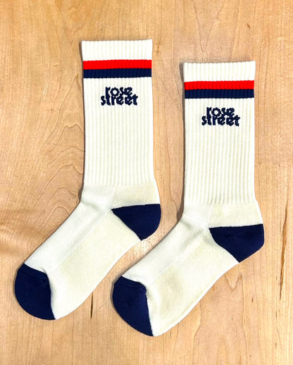 Rose Street Stacked Logo Socks: Assorted Colors