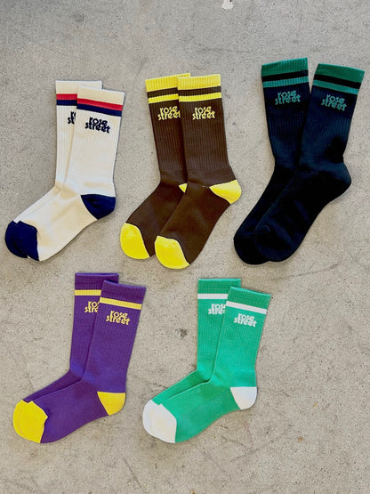 Rose Street Stacked Logo Socks: Assorted Colors