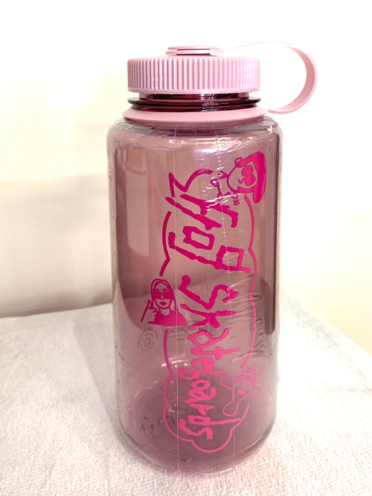 Frog Nalgene Water Bottle Pink