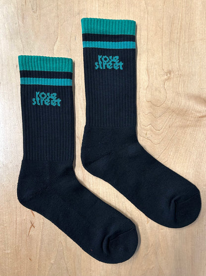 Rose Street Stacked Logo Socks: Assorted Colors