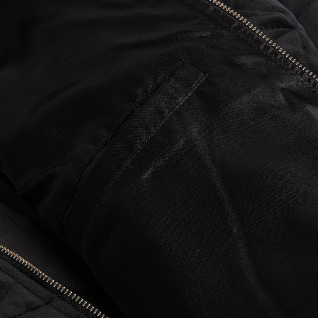 Dime Velour Bomber Jacket Black