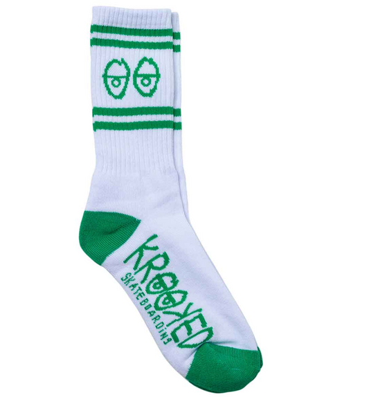 Krooked Eyes Socks White/Green
