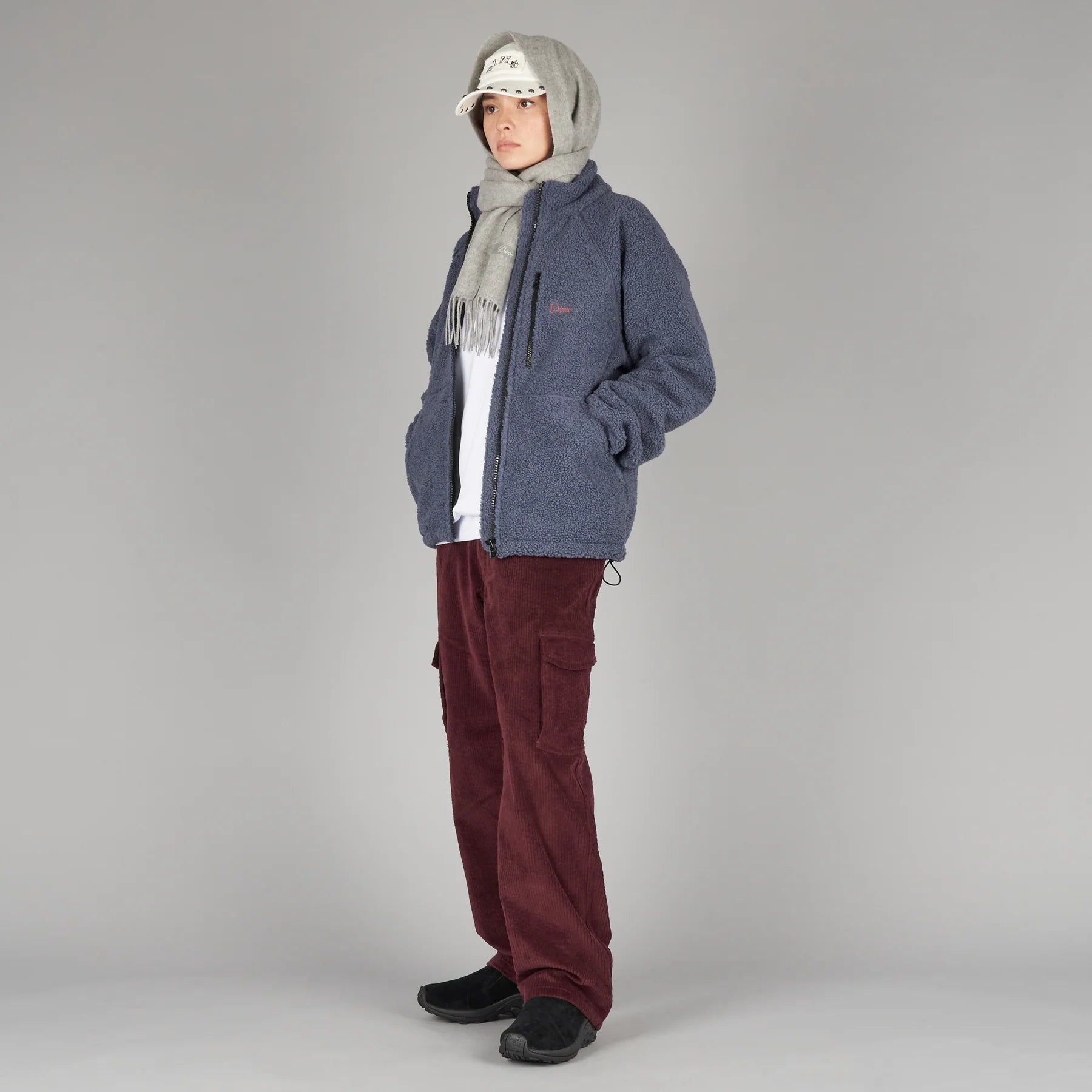 Dime Polar Fleece Sherpa Zip Cool Gray – Rose Street Skateshop