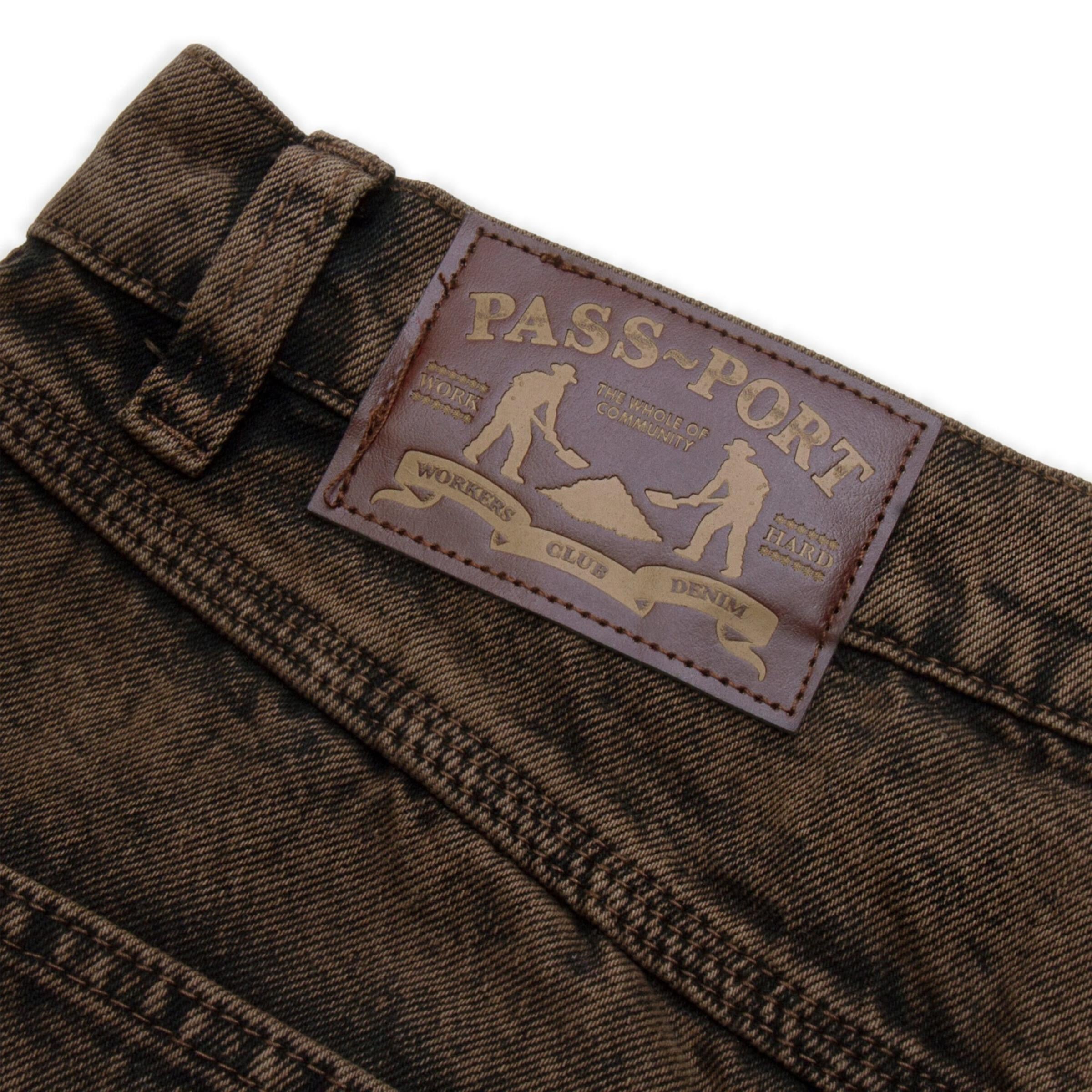 Pass-Port Workers Club Denim Jean Over-Dye Brown