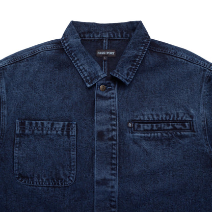 Pass-Port Workers Club Painters Jacket Over-Dye Navy