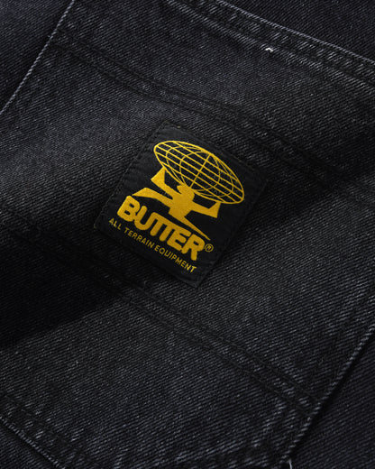 Butter Patch Pocket Denim Jeans: Washed Black