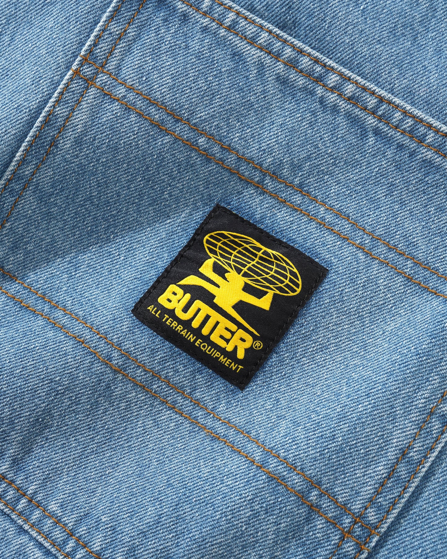 Butter Patch Pocket Denim Jeans: Washed Indigo