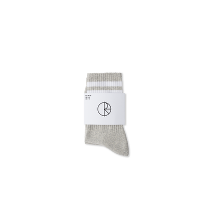 Polar Happy Sad Socks: Heather Gray